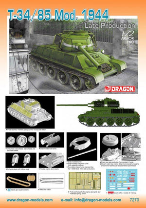 Dragon 7270 T-34/85 ,mod.1944 late 1/72 – imagen 2
