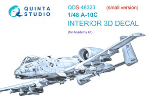 Intérieur imprimé en 3D et coloré sur papier décalcomanie Quinta Studio QDS-48323 A-10C (Academy) (Petite version) 1/48