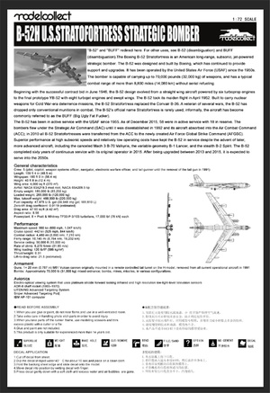 Modelcollect UA72200 B-52H U.S. Stratofortress strategic Bomber 1/72 – imagen 26