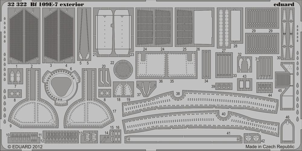 Eduard 32322 Bf 109E-7 exterior 1/32 Trumpeter