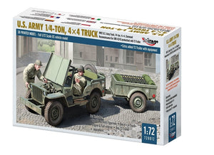 Mirage Hobby 720012 Camion 4x4 de l&amp;#39;armée américaine, 1/4 de tonne, échelle 1/72