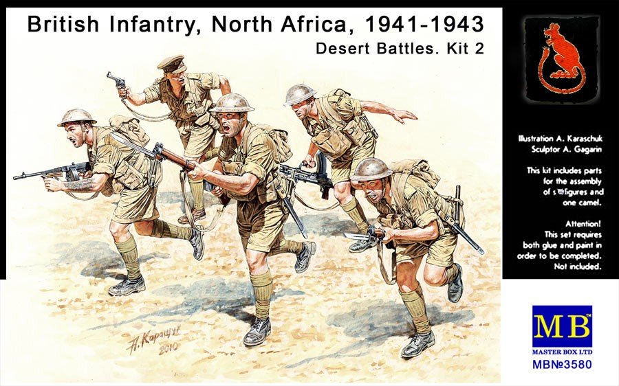 Master Box 3580 British Infantry in action (North Africa 1941-1943). Desert Battles. Kit 2 1/35