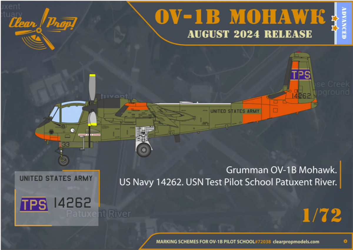 Clear Prop! CP72038 OV-1B Mohawk &amp;quot;Pilot School&amp;quot; ADVANCED KIT 1/72 – imagen 6
