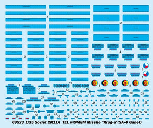Trumpeter 09523 Soviet 2K11A TEL w/9M8M Missile Krug-a SA-4 Ganef 1/35 – immagine 3