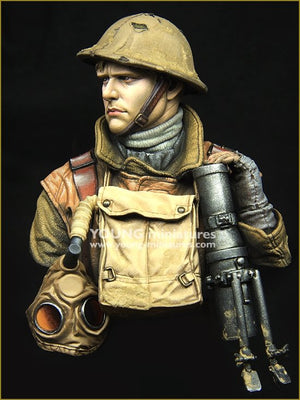 Young Miniatures YM1875 British LEWIS Gunner WWI 1/10 – zdjęcie 3