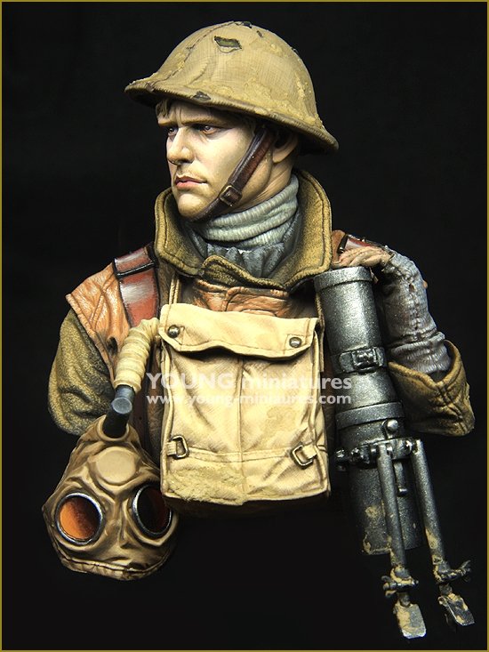 Young Miniatures YM1875 British LEWIS Gunner WWI 1/10 – zdjęcie 3