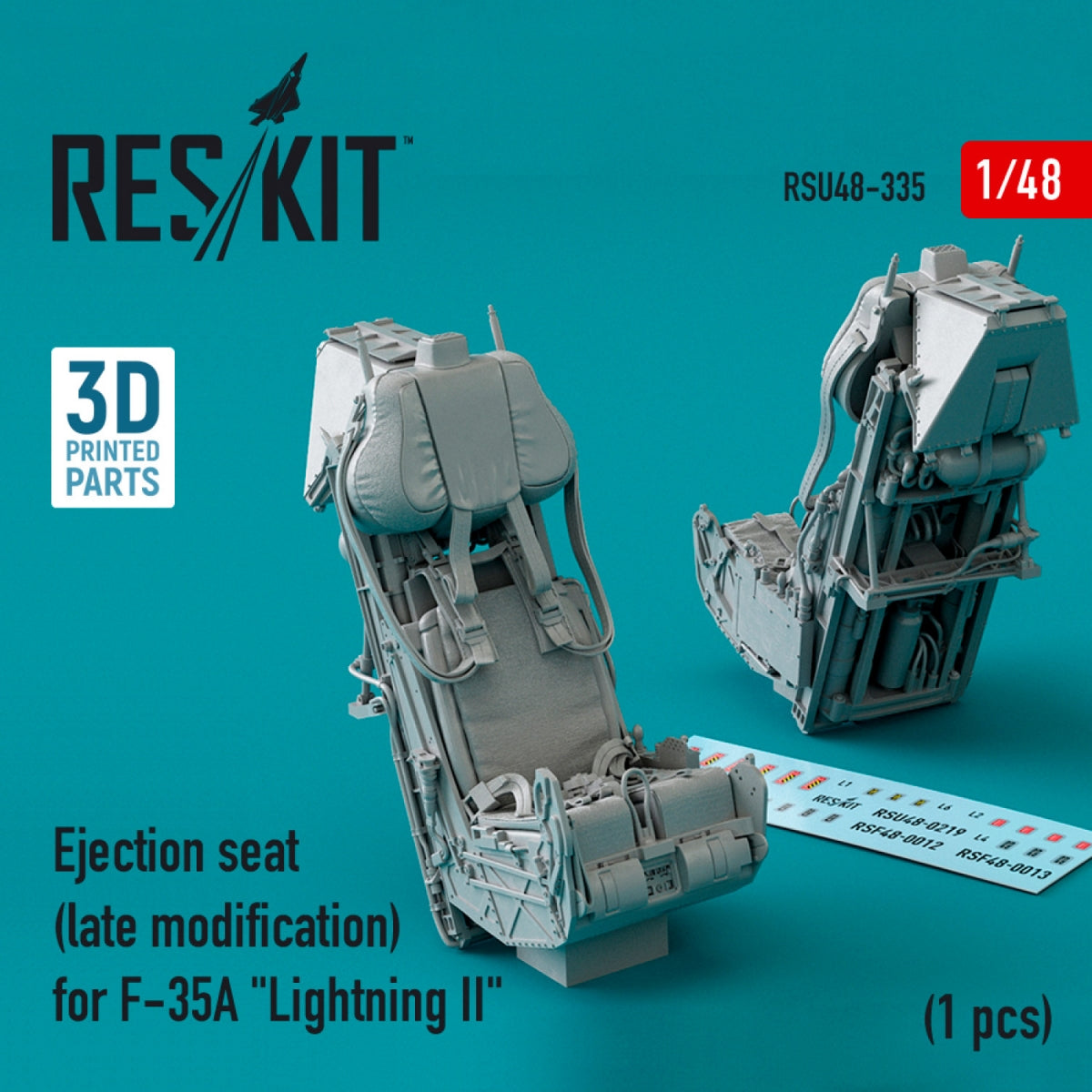 RESKIT RSU48-0335 EJECTION SEAT (LATE MODIFICATION) FOR F-35A "LIGHTNING II" (3D PRINTED) 1/48