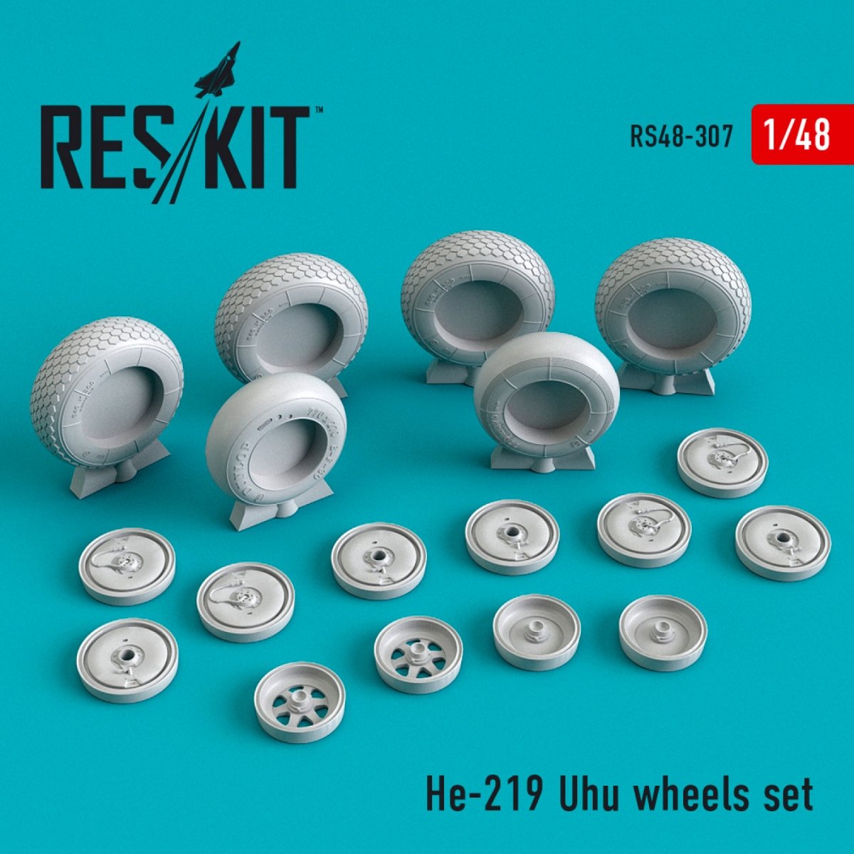 RESKIT RS48-0307 HE-219 "UHU" WHEELS SET 1/48