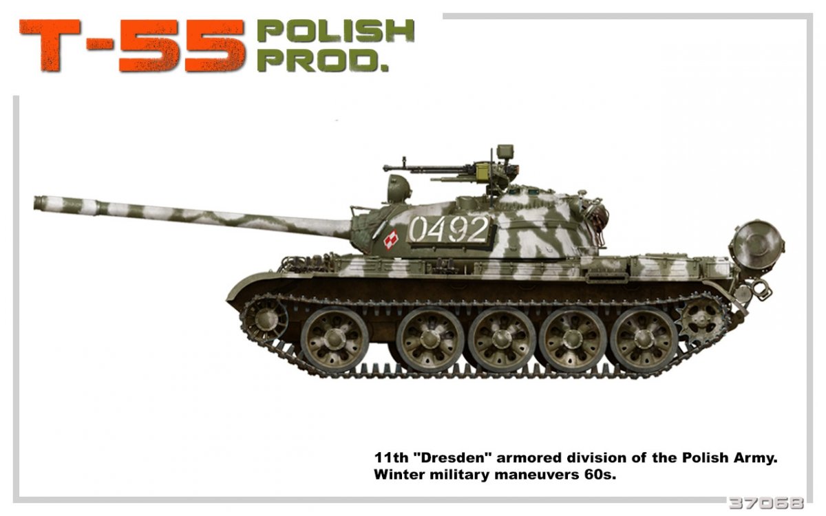 MiniArt 37068 T-55 POLISH PRODUCTION 1/35 – zdjęcie 2