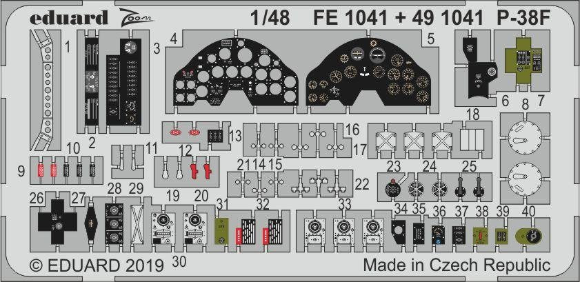 Eduard FE1041 P-38F 1/48 TAMIYA