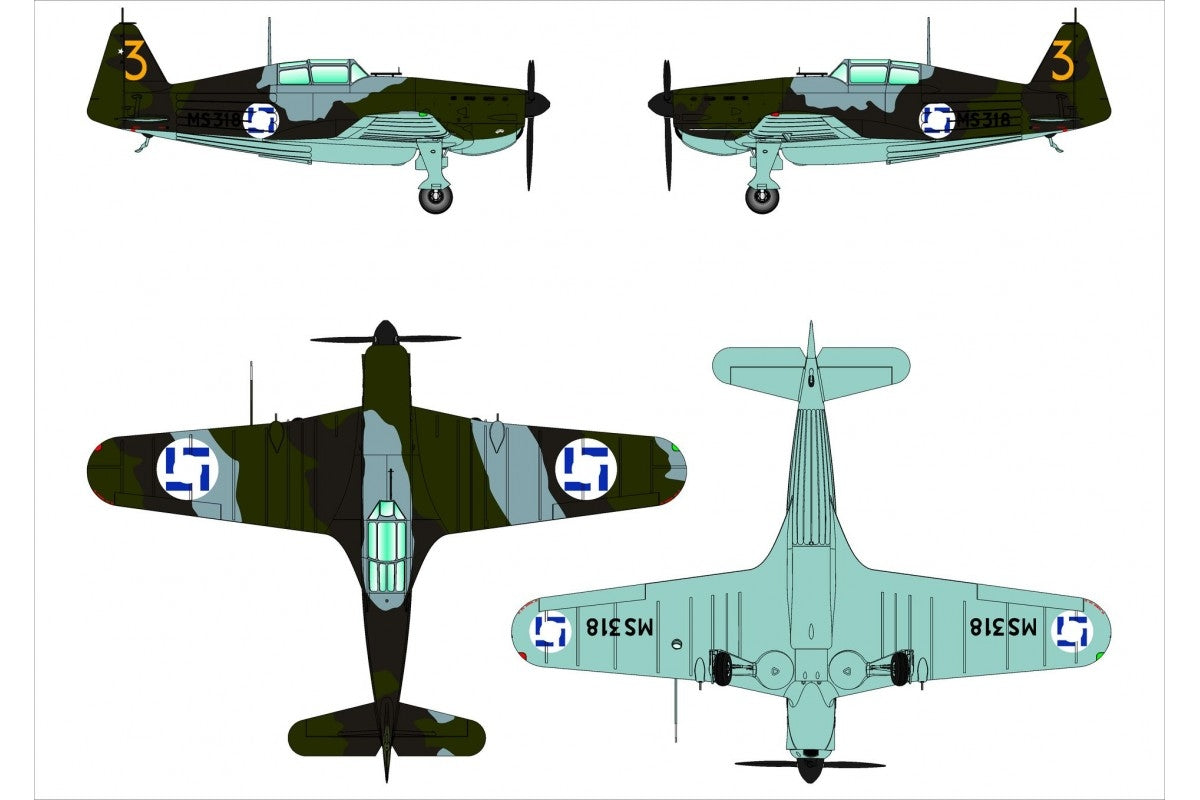Dora Wings 48057 Morane-Saulnier MS.406.C1 - Finnish Aces 1/48 – imagen 5