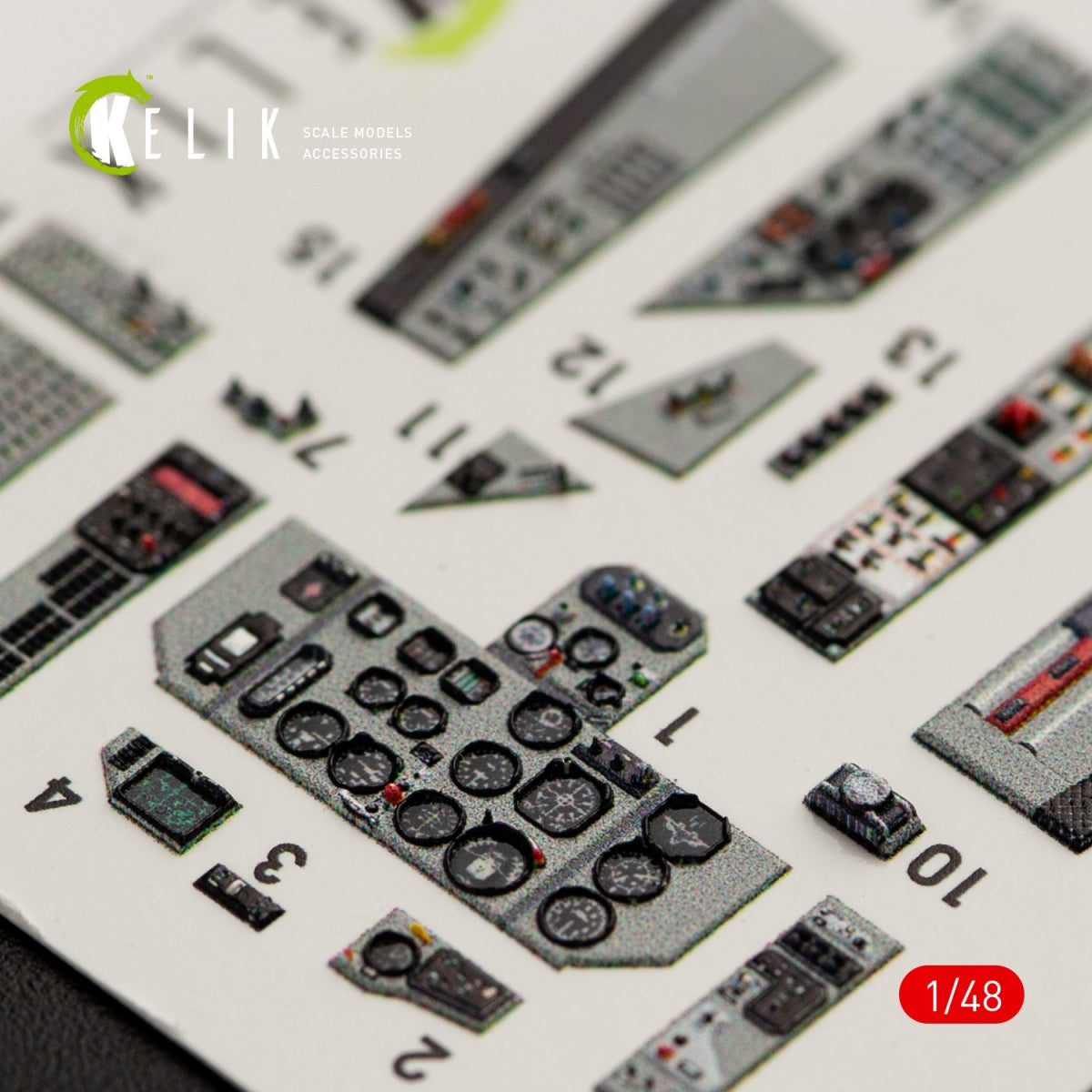 KELIK K48040 MIG-29A (9-12) FULCRUM INTERIOR 3D DECALS FOR GWH KIT 1/48 – imagen 3