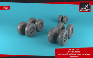 Armory Models AW72339 B-1B Lancer wheels w/ weighted tires, early 1/72 – immagine 4