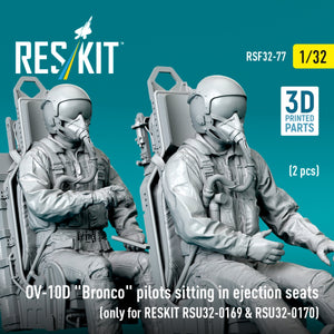 RESKIT RSF32-0077 OV-10D &amp;quot;Bronco&amp;quot; pilots sitting in ejection seats (2 pcs) (only for RESKIT RSU32-0169 &amp;amp; RSU32-0170) (3D Printed) 1/32 – imagen 2