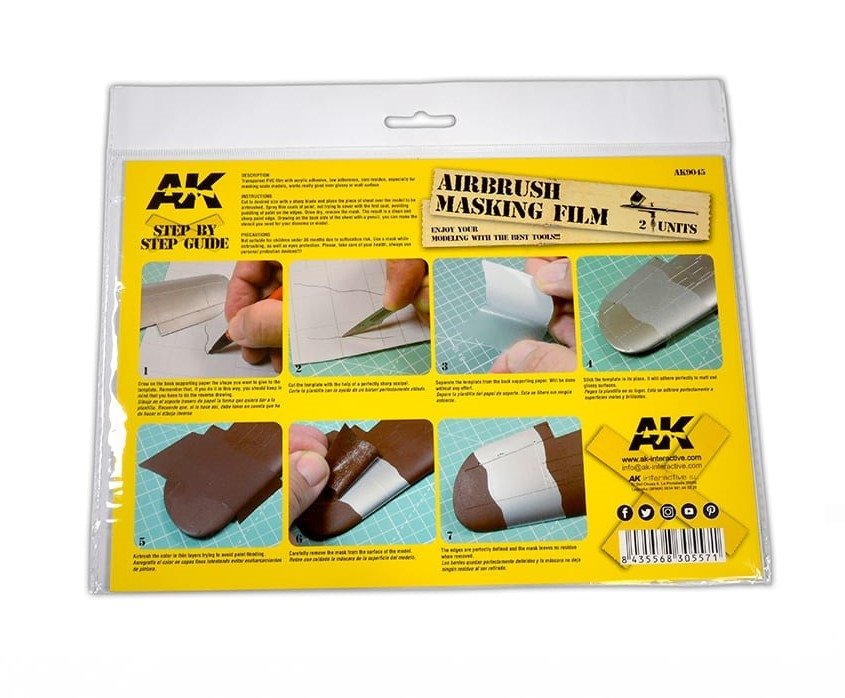 Film de masquage pour aérographe AK Interactive AK9045