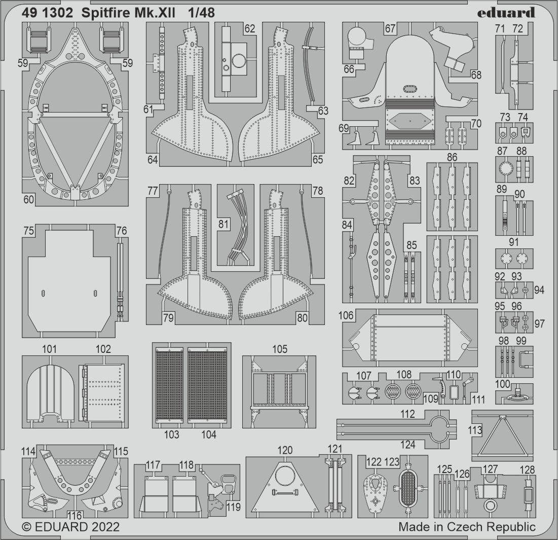 Eduard BIG49353 Spitfire Mk. XII AIRFIX 1/48 – zdjęcie 3