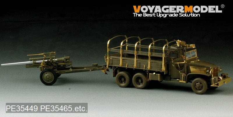 Maquette Voyager PE35449 Seconde Guerre mondiale, canon antichar américain M5 de 3 pouces avec obusier M1 ou de 105 mm, affût M2A1, kit 2 en 1 pour AFV CLUB 35S64 et 35160, échelle 1/35 – image 12