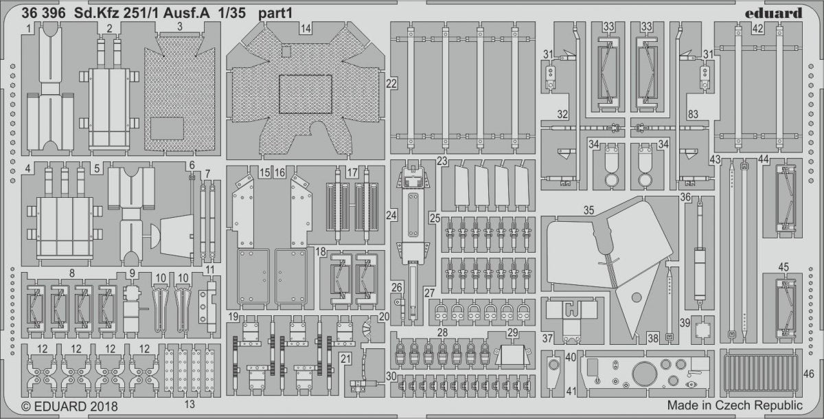 Eduard 36396 Sd.Kfz 251/1 Ausf.A ICM 1/35 – imagen 2