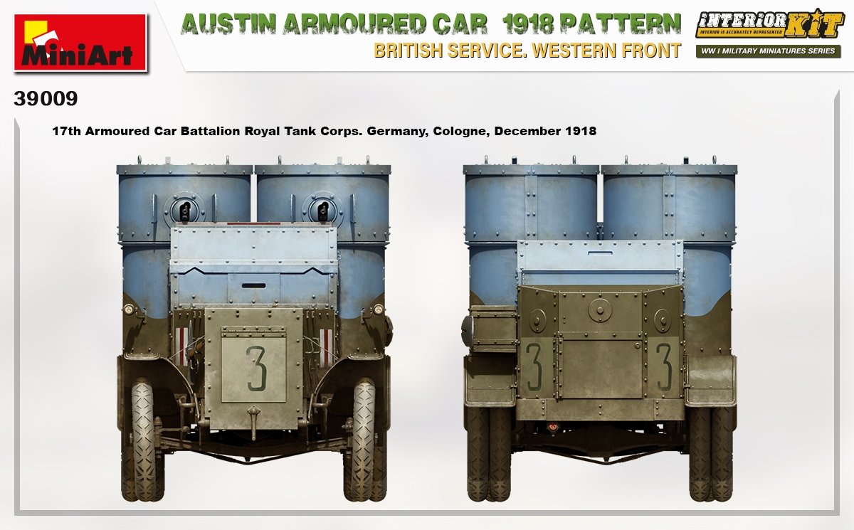 Miniart 39009 AUSTIN ARMOURED CAR 1918 PATTERN. BRITISH SERVICE. WESTERN FRONT. INTERIOR KIT 1/35 – Bild 15