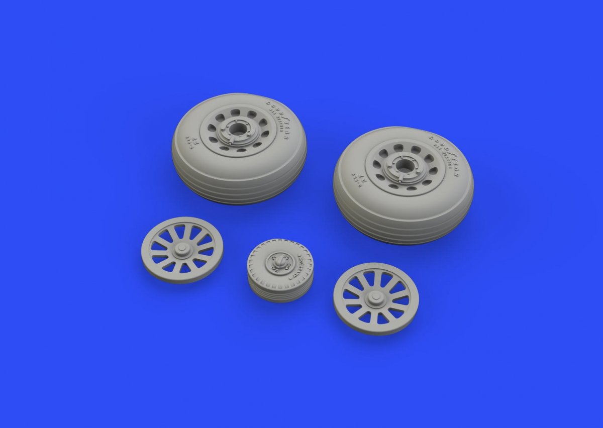 Roues rainurées Eduard 648514 P-51D 1/48 EDUARD