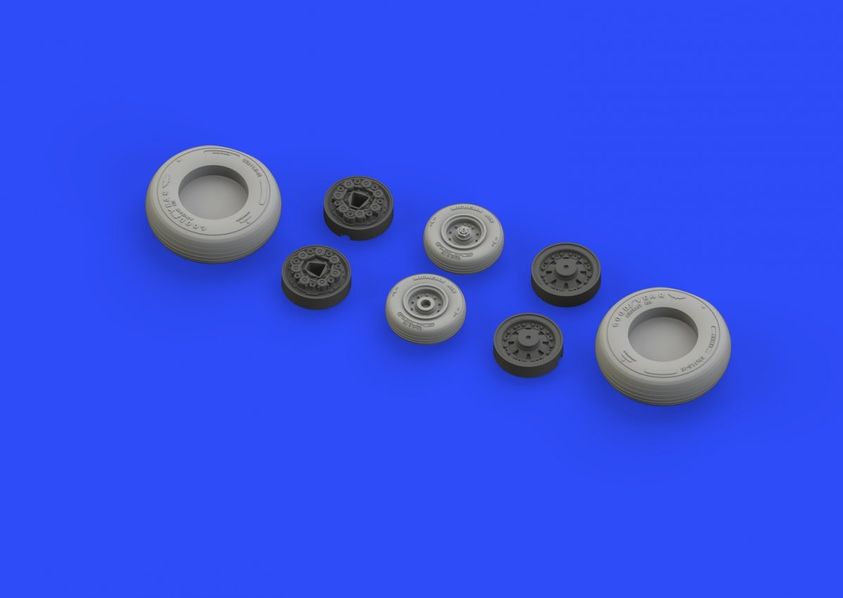 Eduard 648304 F-14A wheels early TAMIYA 1/48 – imagen 4