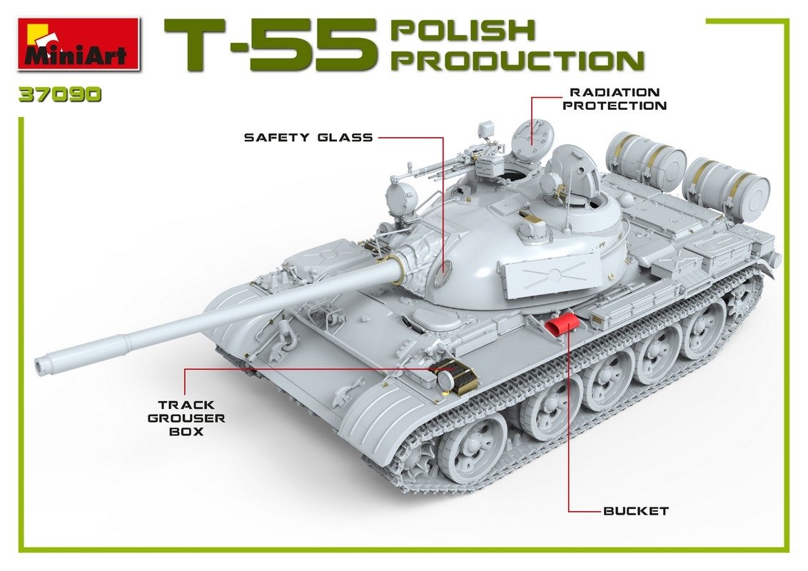MiniArt 37090 T-55A POLISH PRODUCTION 1/35 – imagen 2