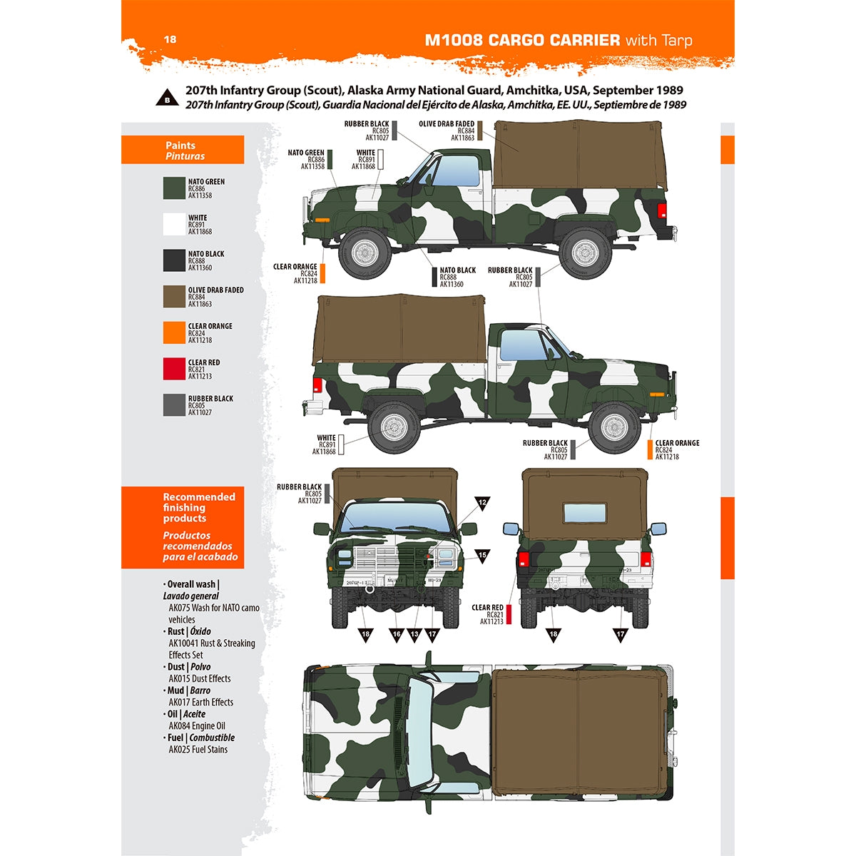 AK Interactive AK35031 M1008 TROOP CARRIER WITH TARP 1/35 – imagen 19