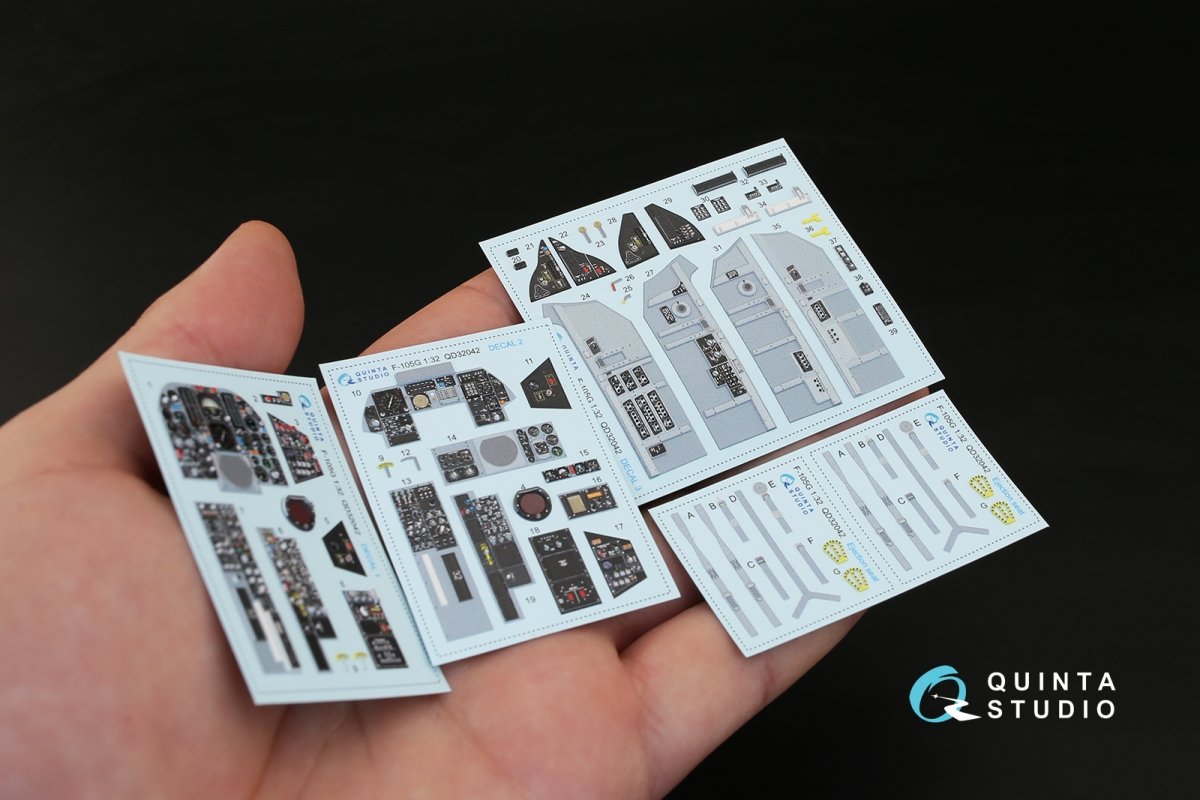 Quinta Studio QD32042 F-105G 3D-Printed &amp;amp; coloured Interior on decal paper (for Trumpeter kit) 1/32 – Bild 2