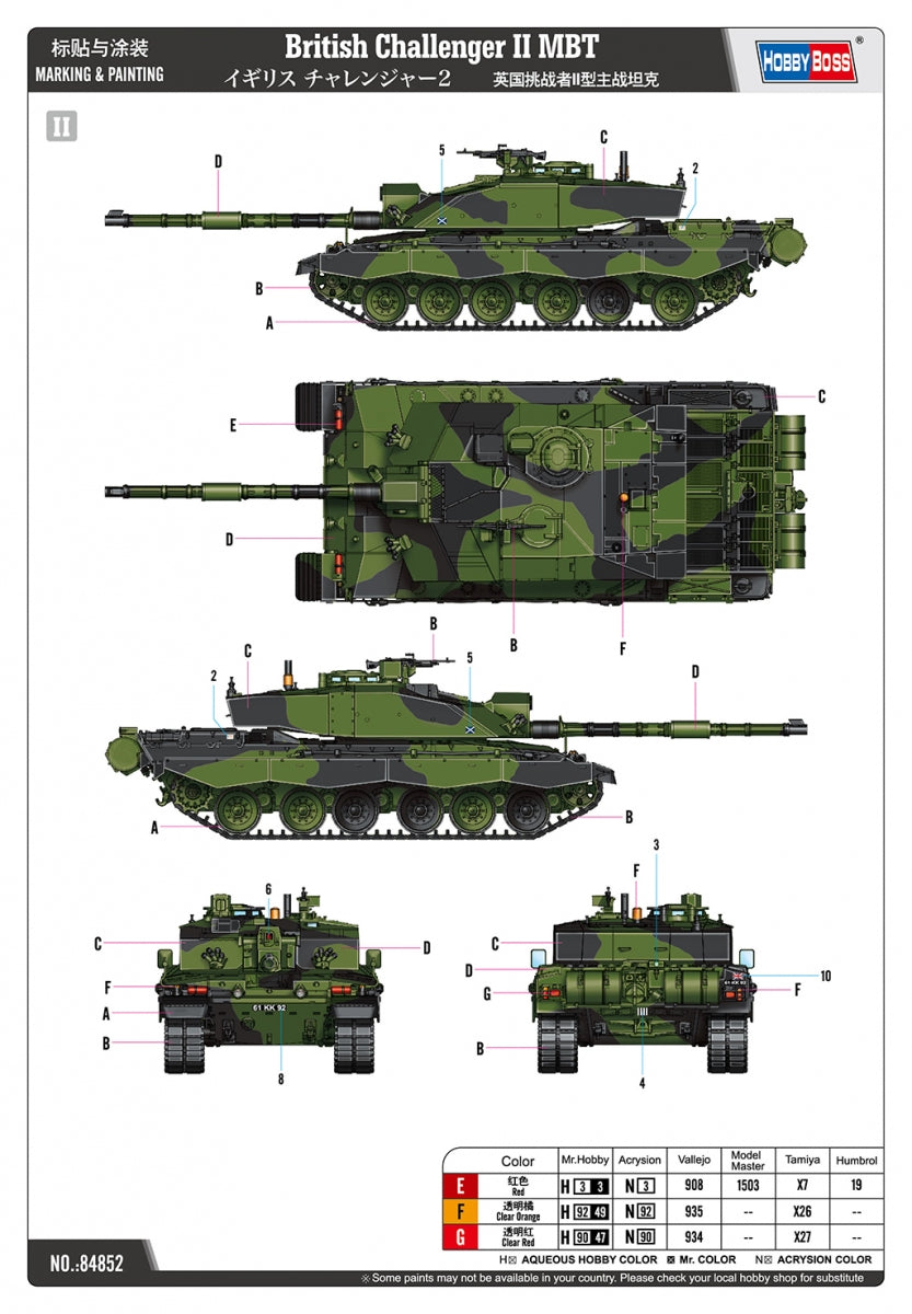 Hobby Boss 84852 Challenger II British MBT 1/48 – imagen 5