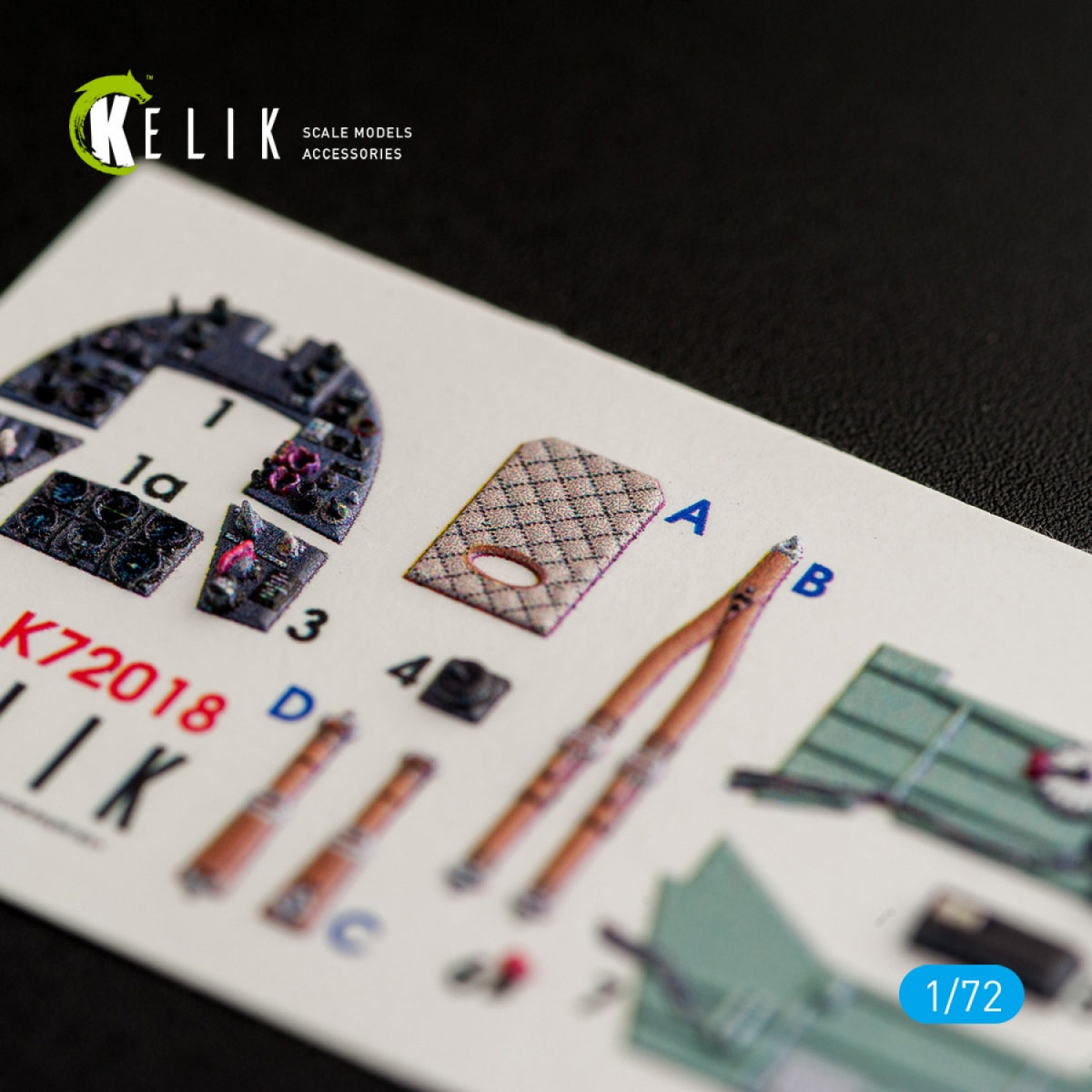 KELIK K72024 HAWKER TYPHOON MK.IB INTERIOR 3D DECALS FOR AIRFIX KIT 1/72 – imagen 4