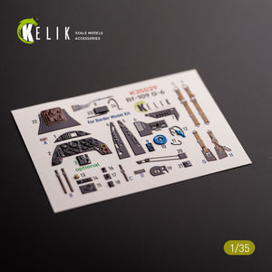 KELIK K35039 Bf-109 G-6 - interior 3D decals for Border Models kit 1/35