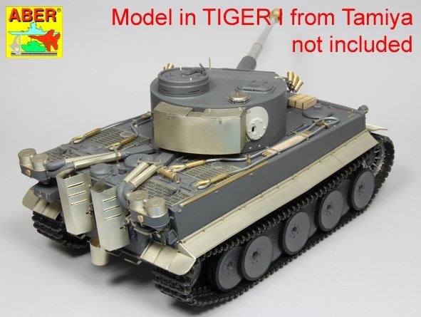 Aber 16143 Tiger I, E Tunisien avec 501e bataillon - garde-boues latéraux 1/16 – image 7
