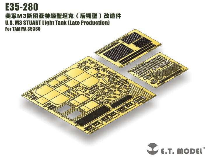 ET Model E35-280 US M3 STUART Light Tank（Late Production) (For TAMIYA 35360) 1/35 – image 5