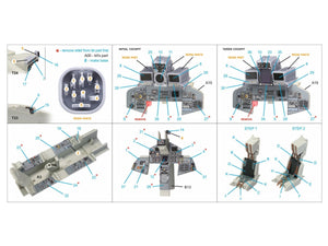 Quinta Studio QD+48263 Tornado GR.4 3D-Printed &amp;amp; coloured Interior on decal paper (Revell) (with 3D-printed resin parts) 1/48 – immagine 2