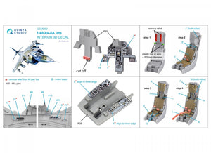 Quinta Studio QD48292 AV-8A Late 3D-Printed &amp;amp; coloured Interior on decal paper (Kinetic) 1/48 – Bild 7