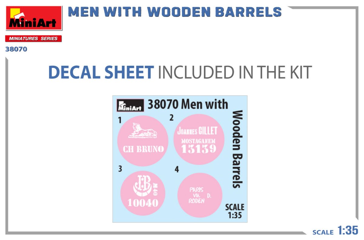 MiniArt 38070 MEN WITH WOODEN BARRELS 1/35 – immagine 5