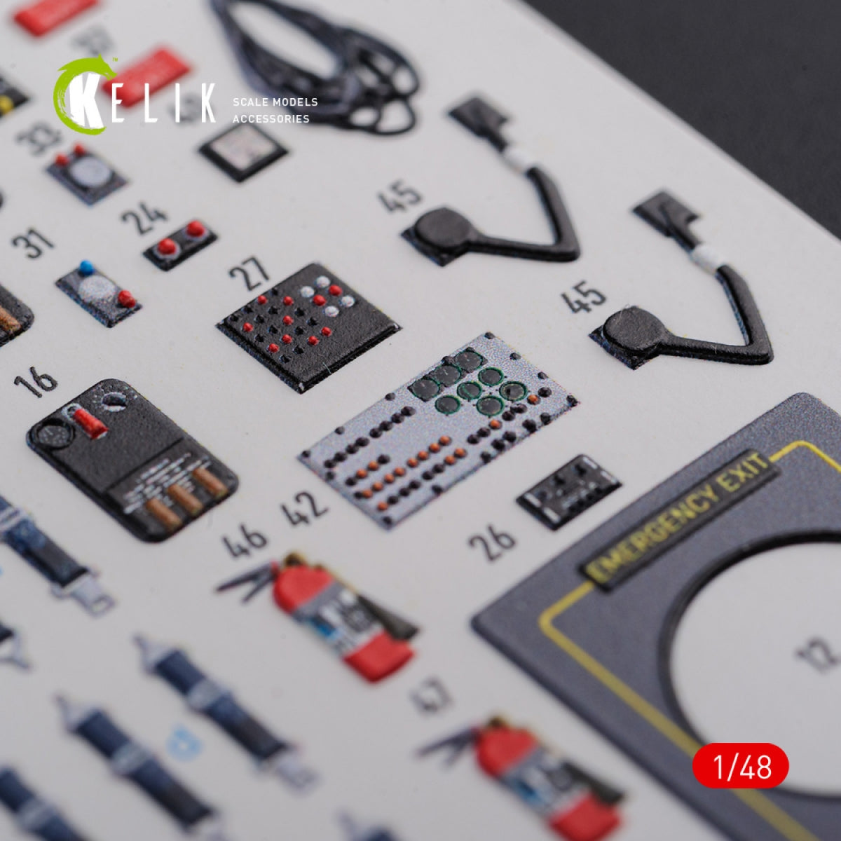 KELIK K48093 CH-47F interior 3D decals for Italeri kit 1/48 – Bild 8