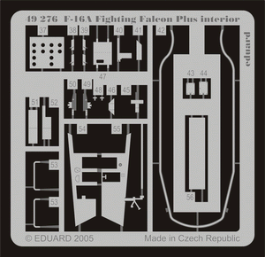 Eduard 49276 F-16A Plus interior 1/48 Hasegawa – imagen 2