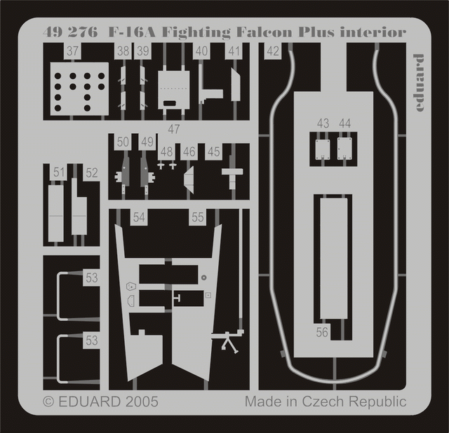 Eduard 49276 F-16A Plus interior 1/48 Hasegawa – imagen 2