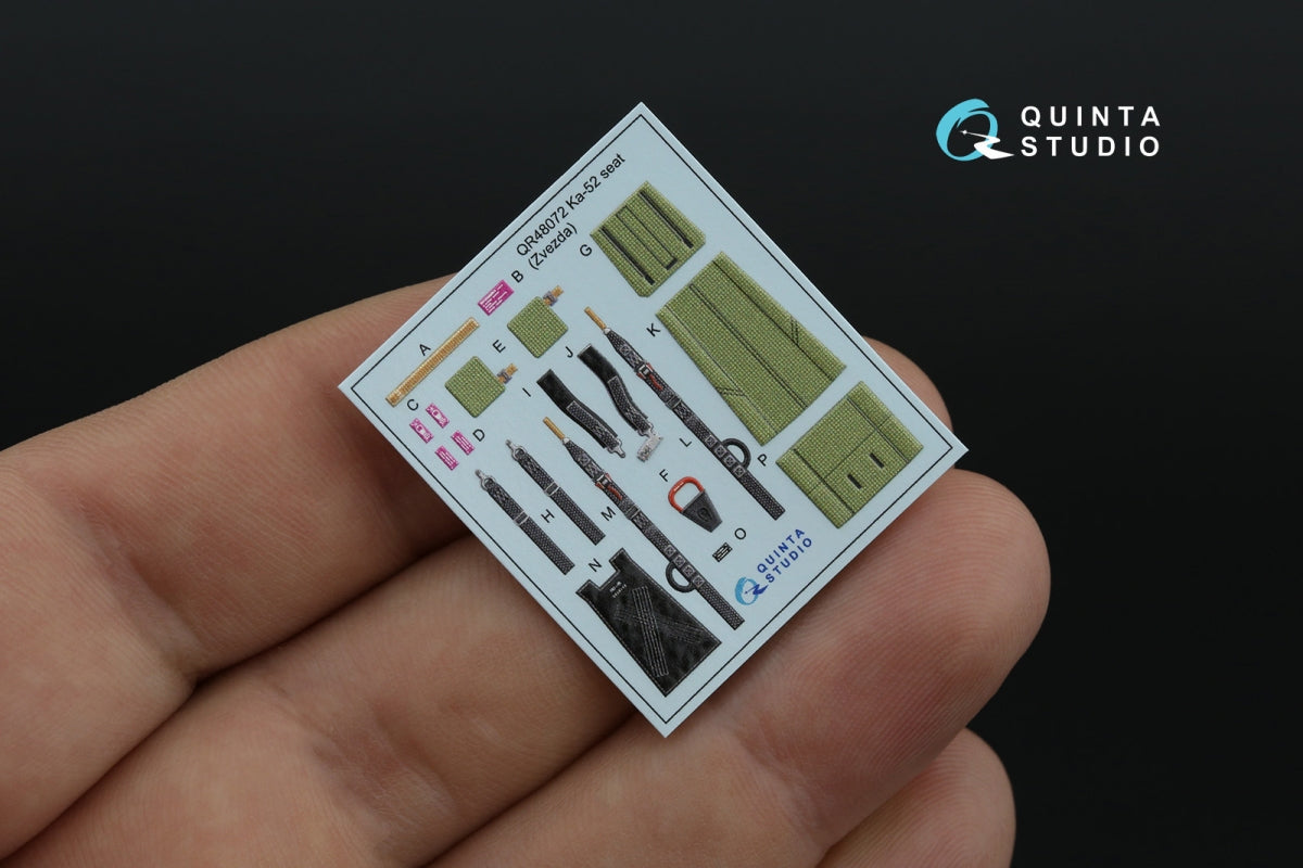 Quinta Studio QD48470 Ka-52 3D-Printed coloured Interior on decal paper (Zvezda) 1/48 – imagen 3