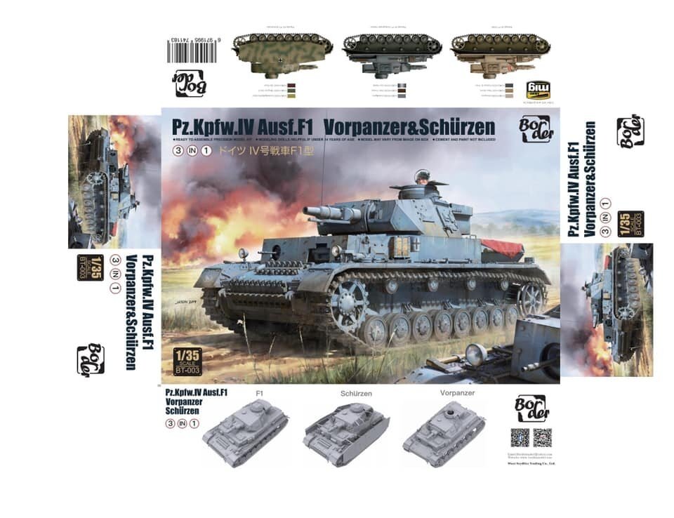 Border Model BT-003 Pz.Kpfw.IV Ausf.F1 1/35 – zdjęcie 2
