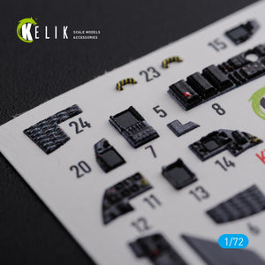 KELIK K72111 F-15E interior 3D decals for Academy kit 1/72 – immagine 4