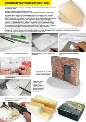 AK Interactive AK8100 EXTRUDED FOAM 30MM SIZE A4 ALREADY CUT (pianka do budowy) – imagen 5