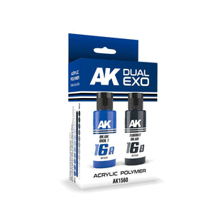 AK Interactive AK1560 DUAL EXO SET 16 – 16A BLEU BOULON &amp;amp; 16B TURBO BLEU