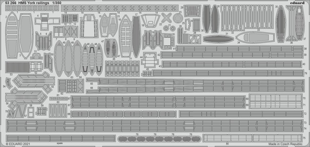 Eduard BIG5359 HMS York TRUMPETER 1/350 – zdjęcie 2