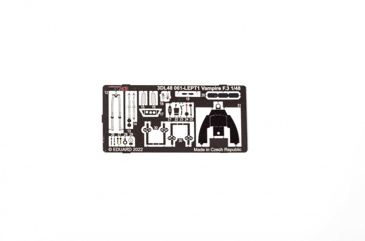 Eduard 3DL48061 Vampire F.3 SPACE AIRFIX 1/48 – immagine 3