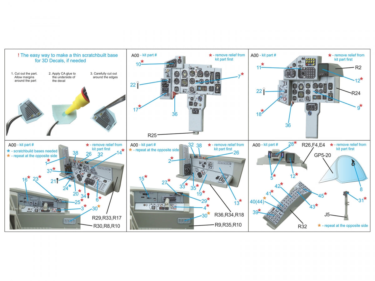 Quinta Studio QDS-32227 MiG-29UB 3D-Printed &amp;amp; coloured Interior (Trumpeter) (Small version) 1/32 – immagine 2