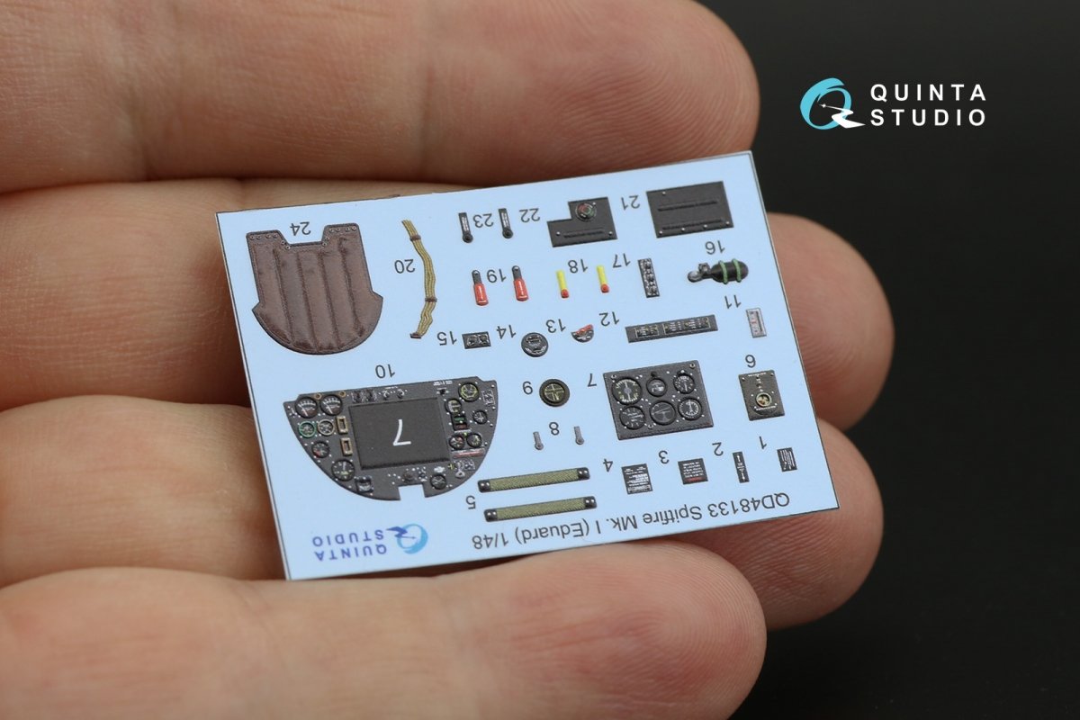 Intérieur imprimé en 3D et coloré sur papier décalcomanie (Eduard) Quinta Studio QD48133 Spitfire Mk.I 1/48 – image 10