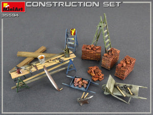 MiniArt 35594 Construction Set Kit: Ladders, Table, Buckets, Bricks, Cart, Anvil, Beams, Jack Stand &amp;amp; Tools 1/35 – imagen 7