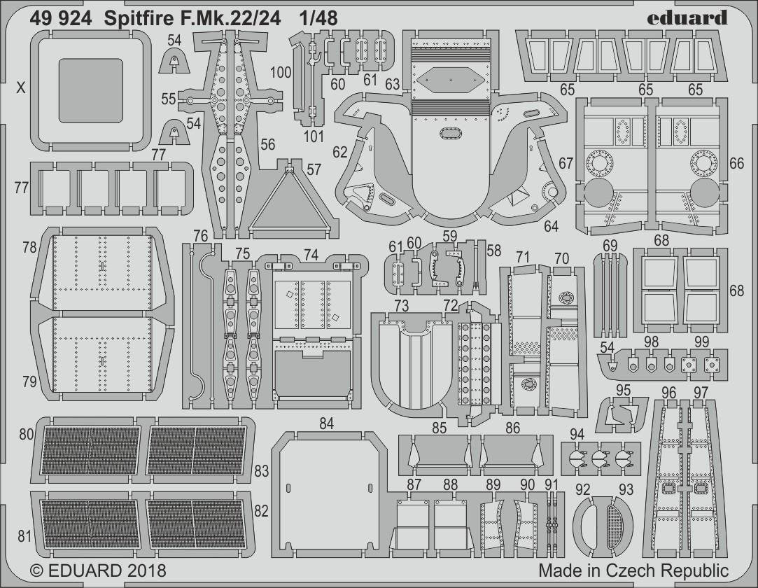 Eduard 49924 Spitfire F. Mk.22/24 AIRFIX 1/48 – imagen 2